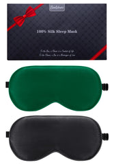 BeeVines antifaz frontal negro y verde, comodidad total para dormir