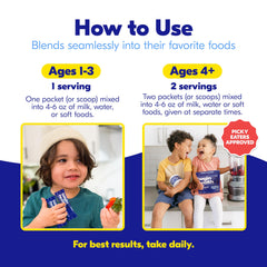 Begin Health polvo integrado en puré infantil, ideal para niños selectivos