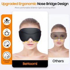 BeHoomi detalle del puente nasal adaptable para mejor sellado