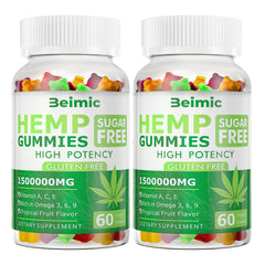 BEIMIC envase frontal mostrando 60 gomitas por botella y presentación doble