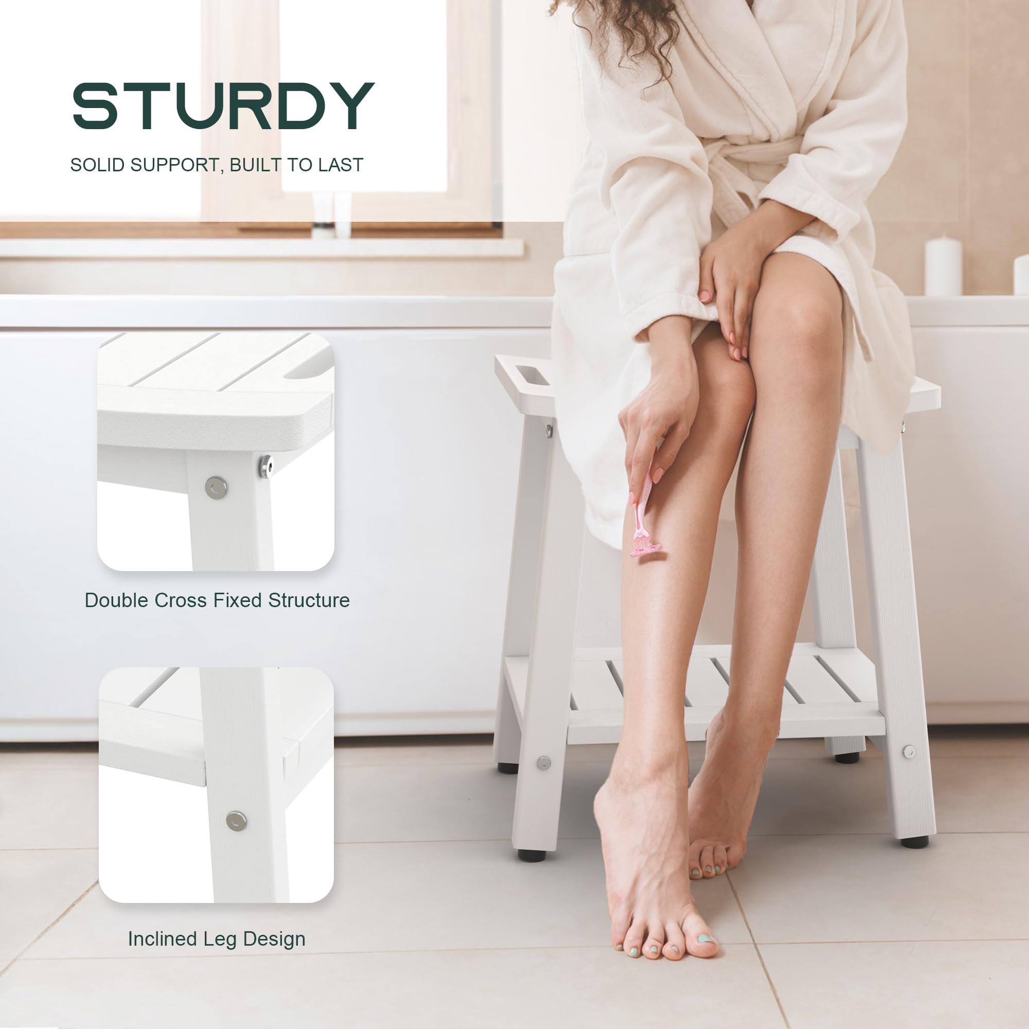 Patas con goma nivelable BEKVEM que evitan deslizamientos y protegen suelo