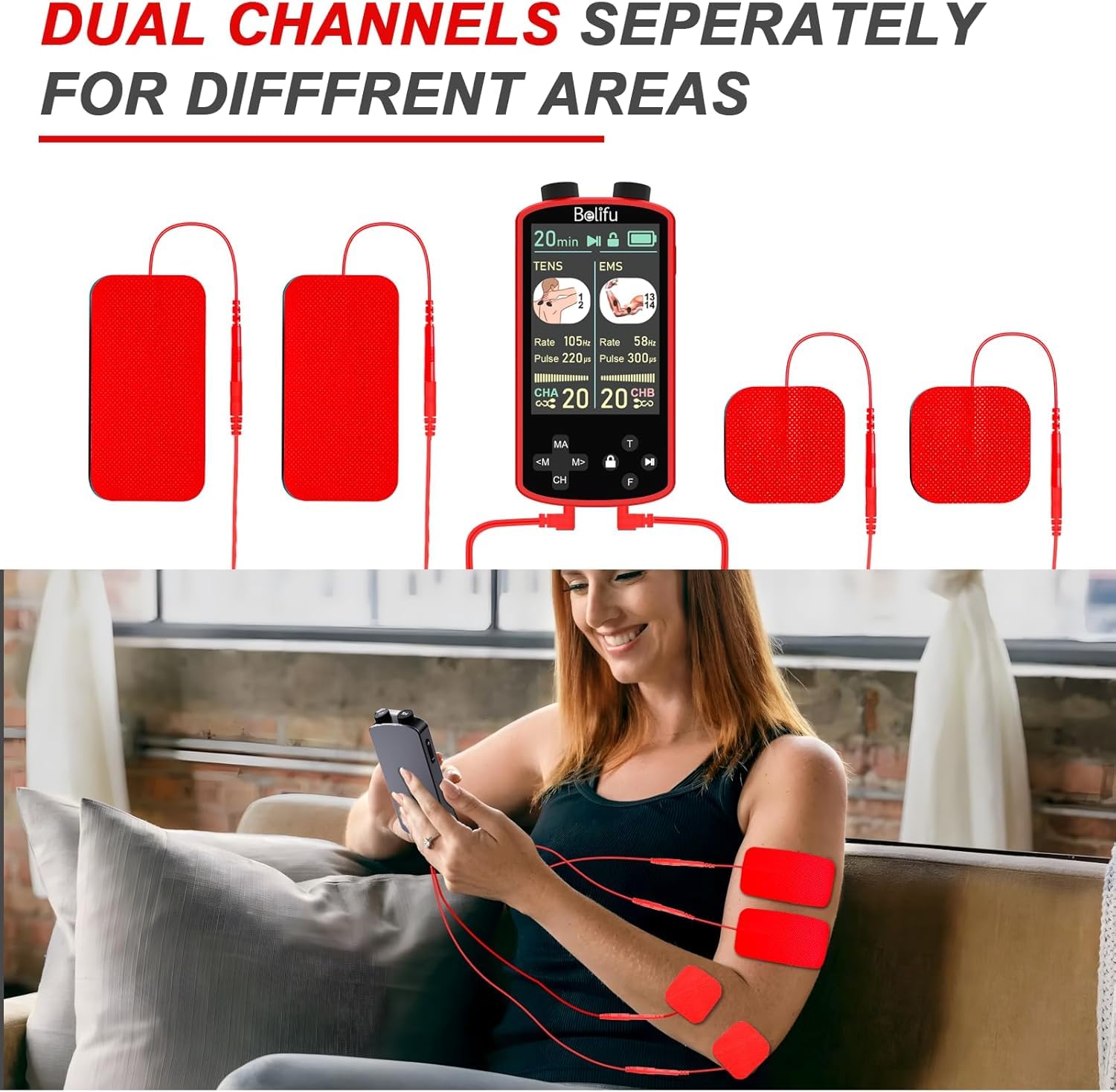 Estuche Belifu con almohadillas y cables, kit completo portátil