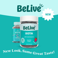 etiqueta BeLive con información nutricional legible y lista de ingredientes clave