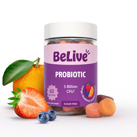 BeLive botella frontal mostrando el envase y beneficios visibles