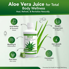 Bella All Natural etiqueta con nutrientes y beneficios para piel y cabello