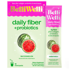 Belli Welli empaque frontal sandía mostrando diseño y beneficio práctico