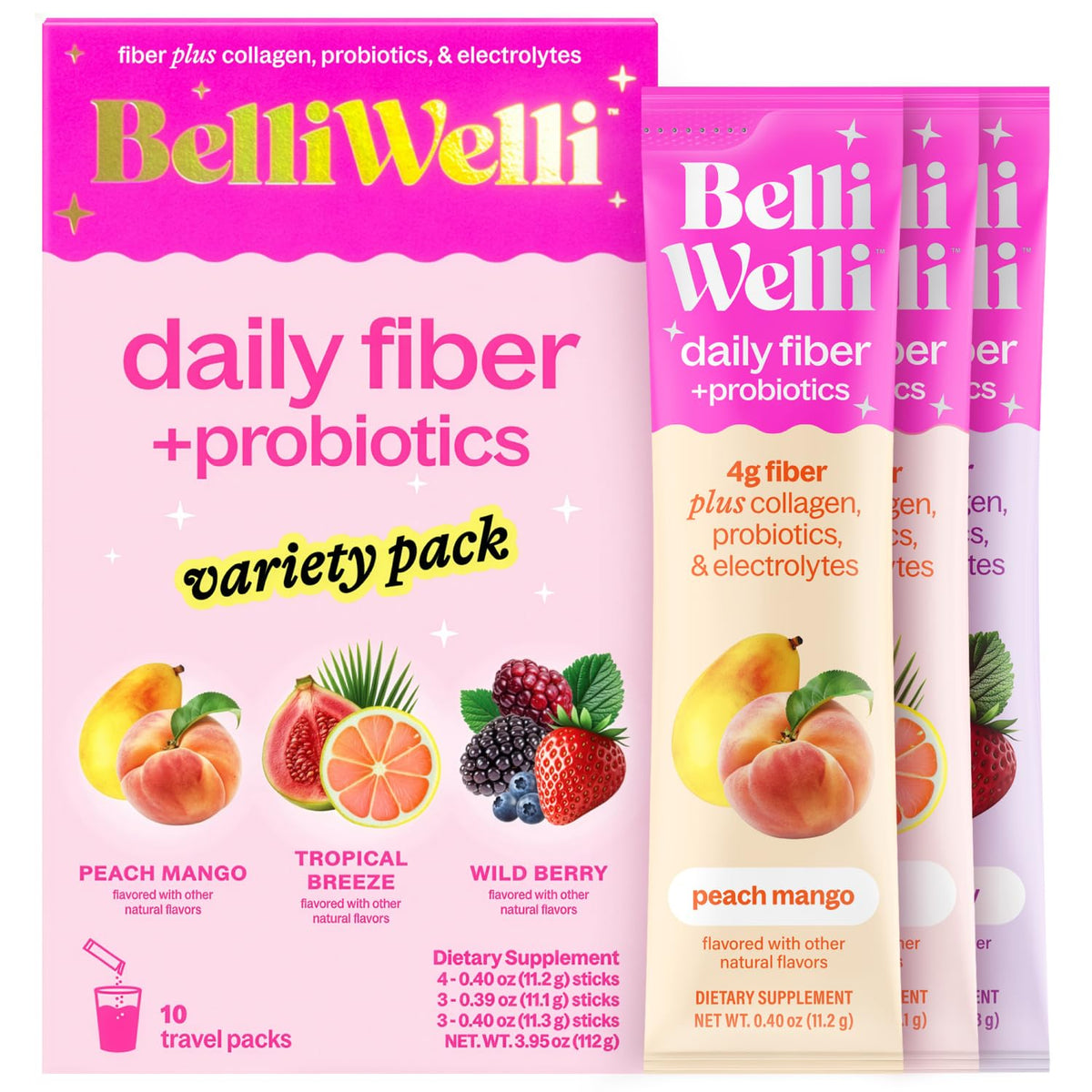 Belli Welli frontal del empaque mostrando conveniencia y diseño