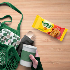 belVita ambientación de desayuno en mesa para mañanas ocupadas
