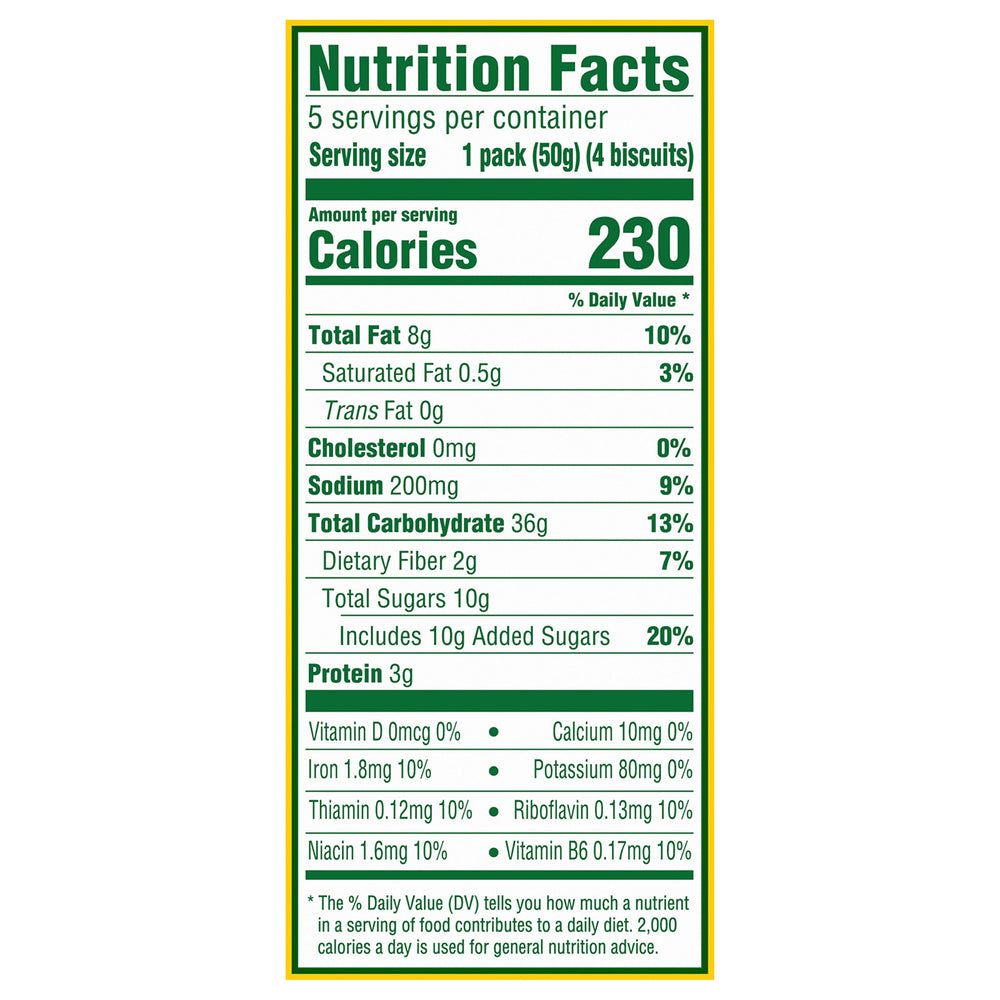 belVita etiqueta nutricional enfocada para comprobar ingredientes