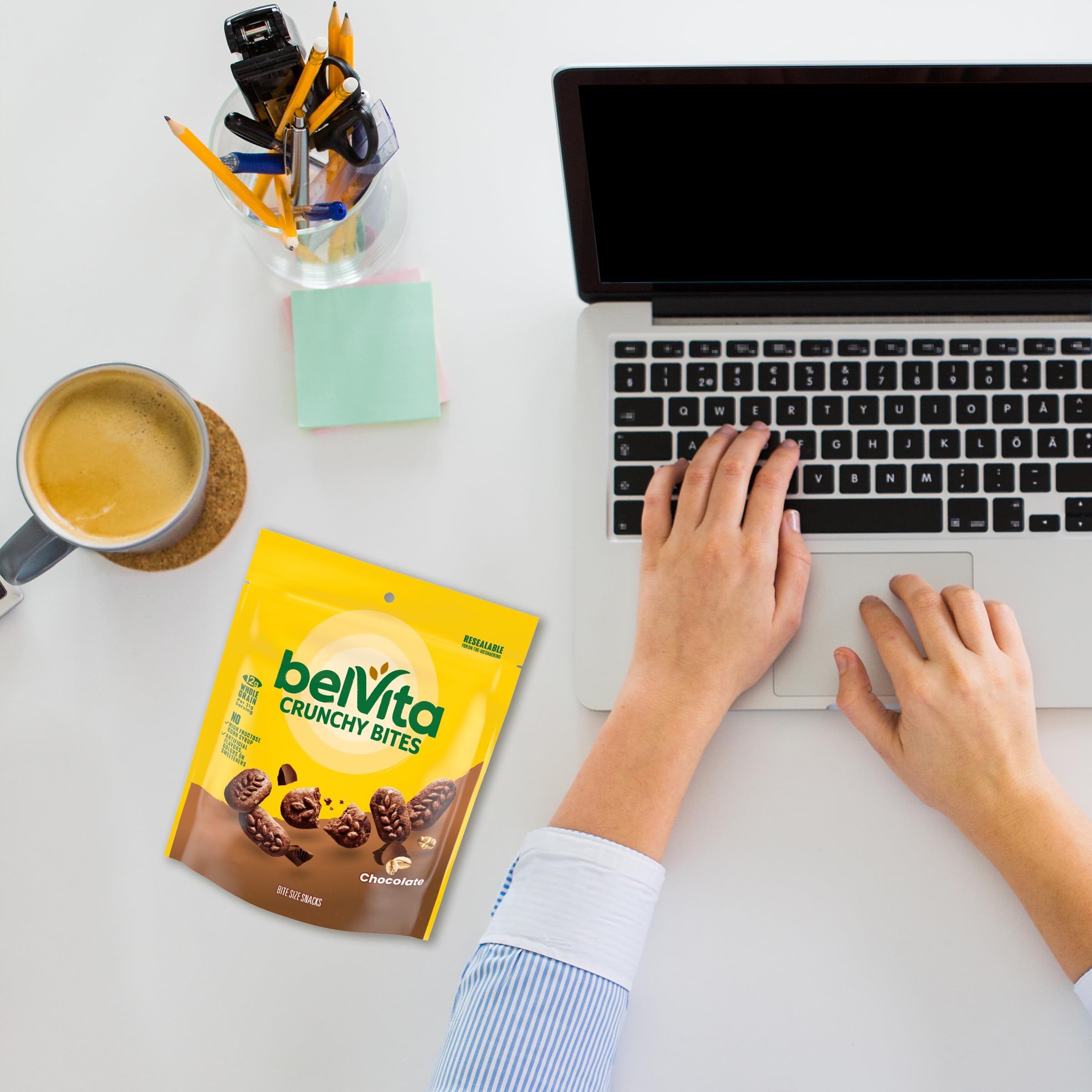 belVita lista de ingredientes con granos enteros, fuente de energía sostenida