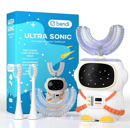 Bendi astronauta frontal mostrando diseño atractivo para motivar cepillado