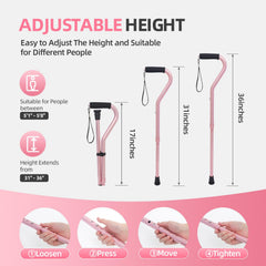 Comparación de tamaño BeneCane junto a mano adulta para mostrar escala y ergonomía