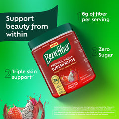 Benefiber etiqueta de ingredientes enfocada en nutrientes y transparencia de fórmula