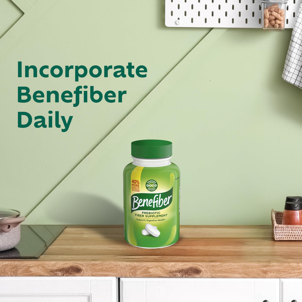 Benefiber detalle de textura del caplet para ver el acabado y calidad