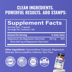Benevolent etiqueta con lista de ingredientes y pruebas de pureza