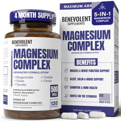 Benevolent Nourishment frontal del envase mostrando 120 cápsulas y beneficio claridad