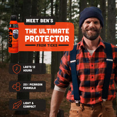 Ben's etiqueta con 20% picaridin destacando ingrediente y beneficio protector