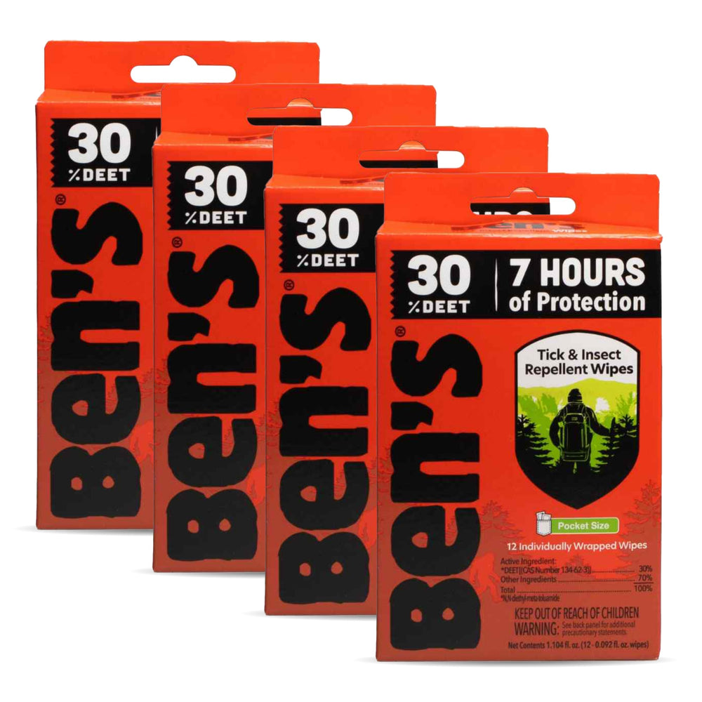 Ben's empaque frontal mostrando pack de toallitas y conveniencia