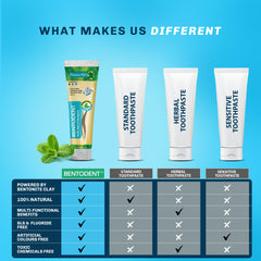 Bentodent ingredientes naturales expuestos para transparencia y confianza