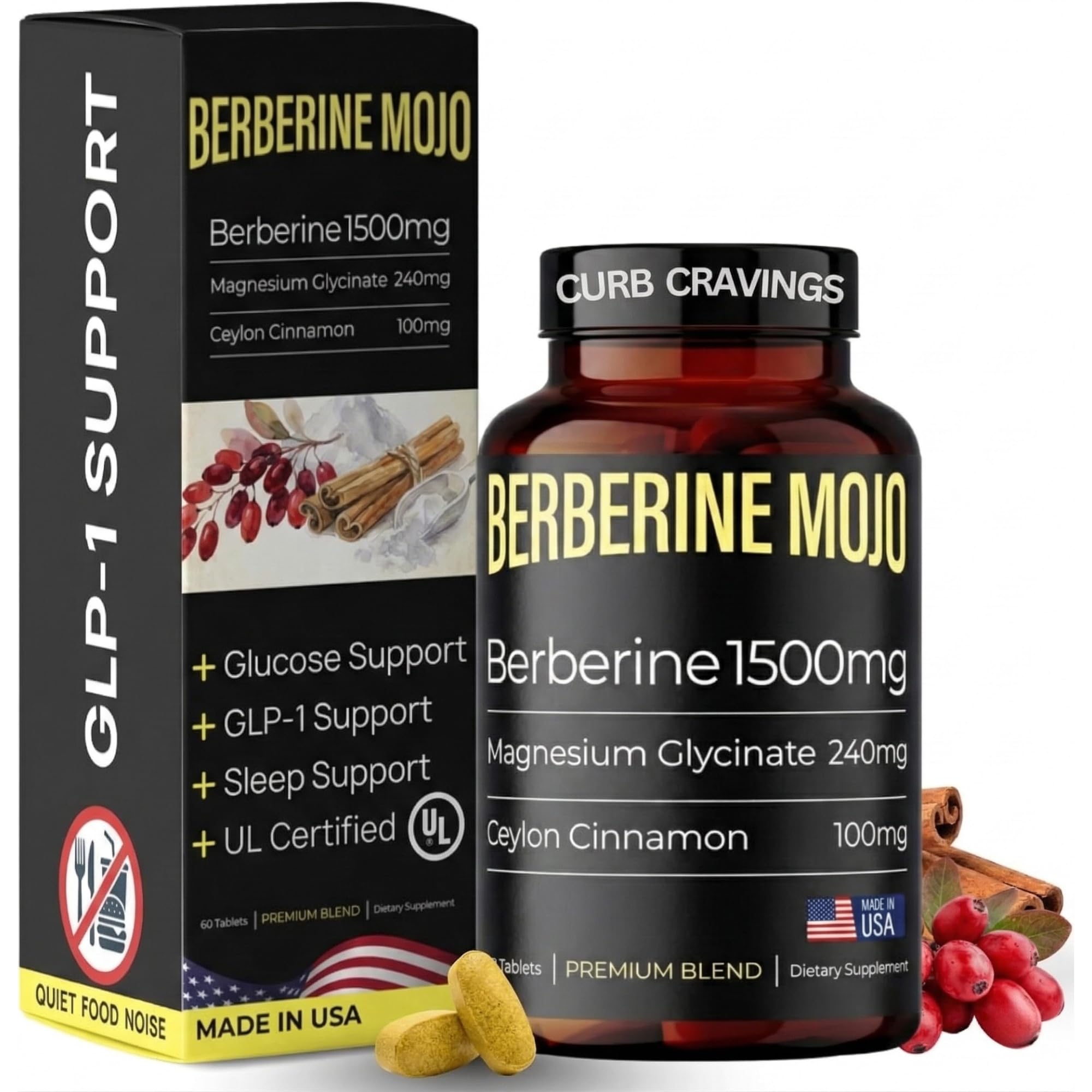 Berberine Mojo frente del empaque mostrando diseño y confianza de marca