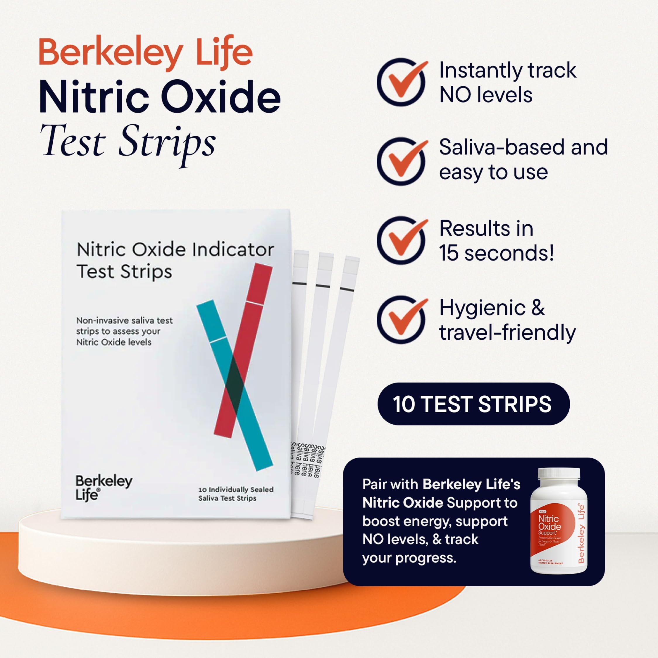 Berkeley Life detalle de la tira reactiva mostrando la zona de prueba