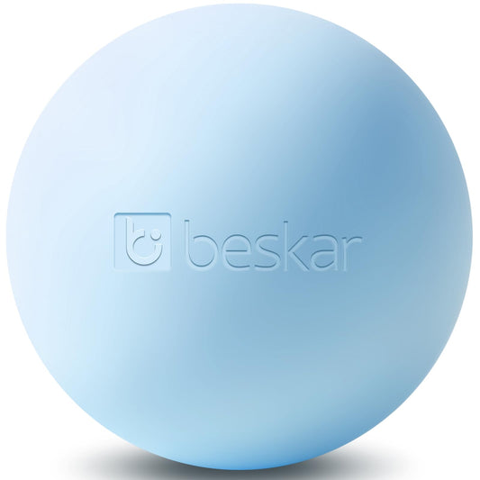 BESKAR pelota frente de empaque mostrando diseño y tamaño práctico
