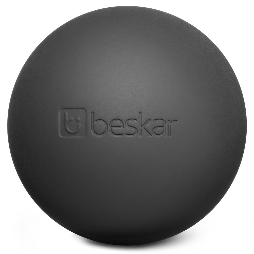 BESKAR pelota lacrosse vista frontal para masaje de puntos gatillo y alivio