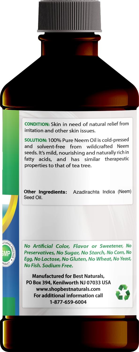Best Naturals uso del aceite de neem en planta para control casero y cuidado natural