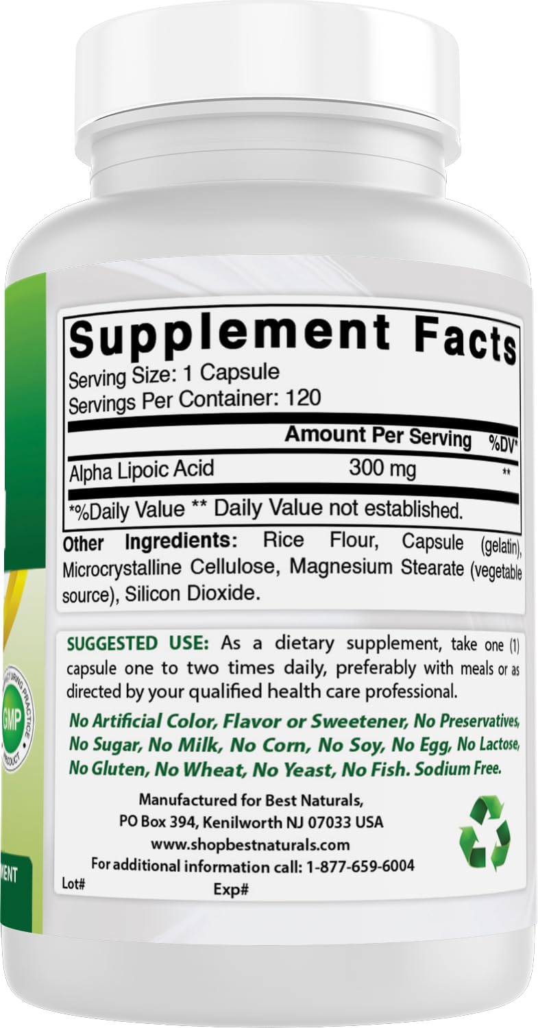 Best Naturals etiqueta con lista de ingredientes y ausencia de alérgenos clara