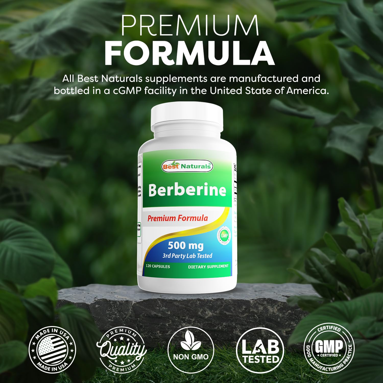 Best Naturals botella abierta con cápsulas esparcidas para visual del contenido