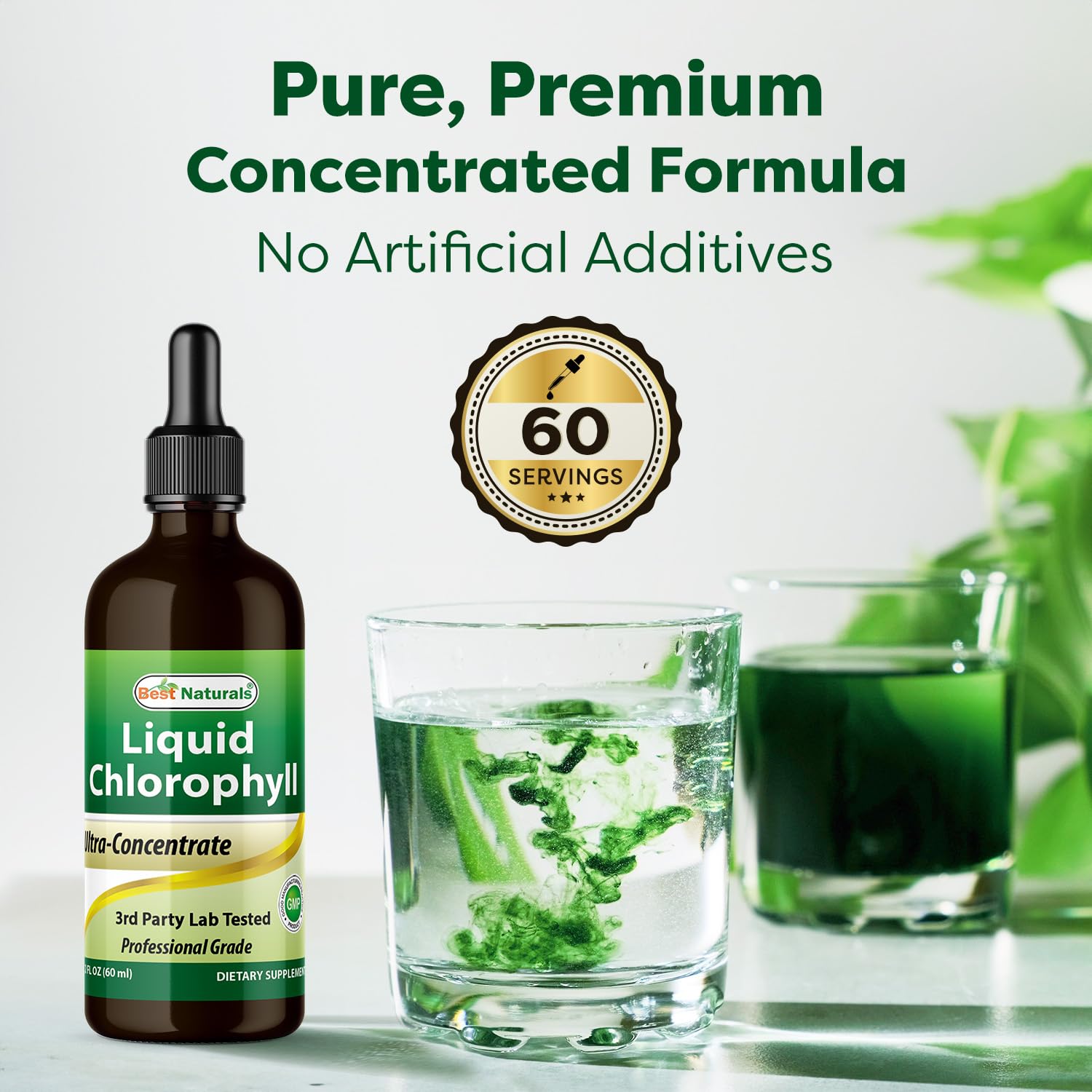 Best Naturals frasco sobre encimera de cocina como complemento diario práctico