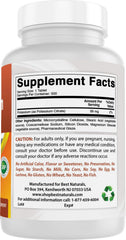 Best Naturals etiqueta lateral con información de ingredientes y pruebas