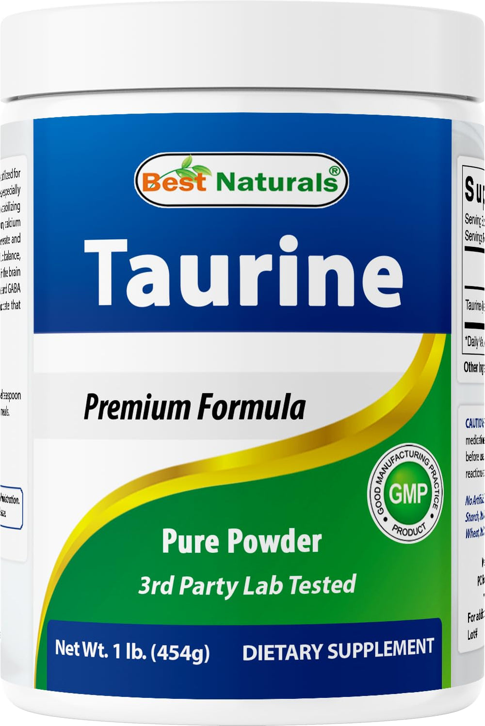Best Naturals frente del envase mostrando el producto y pureza