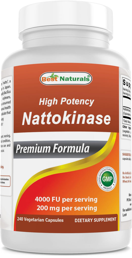 Best Naturals frente del envase mostrando 240 cápsulas y ventajas de suministro prolongado