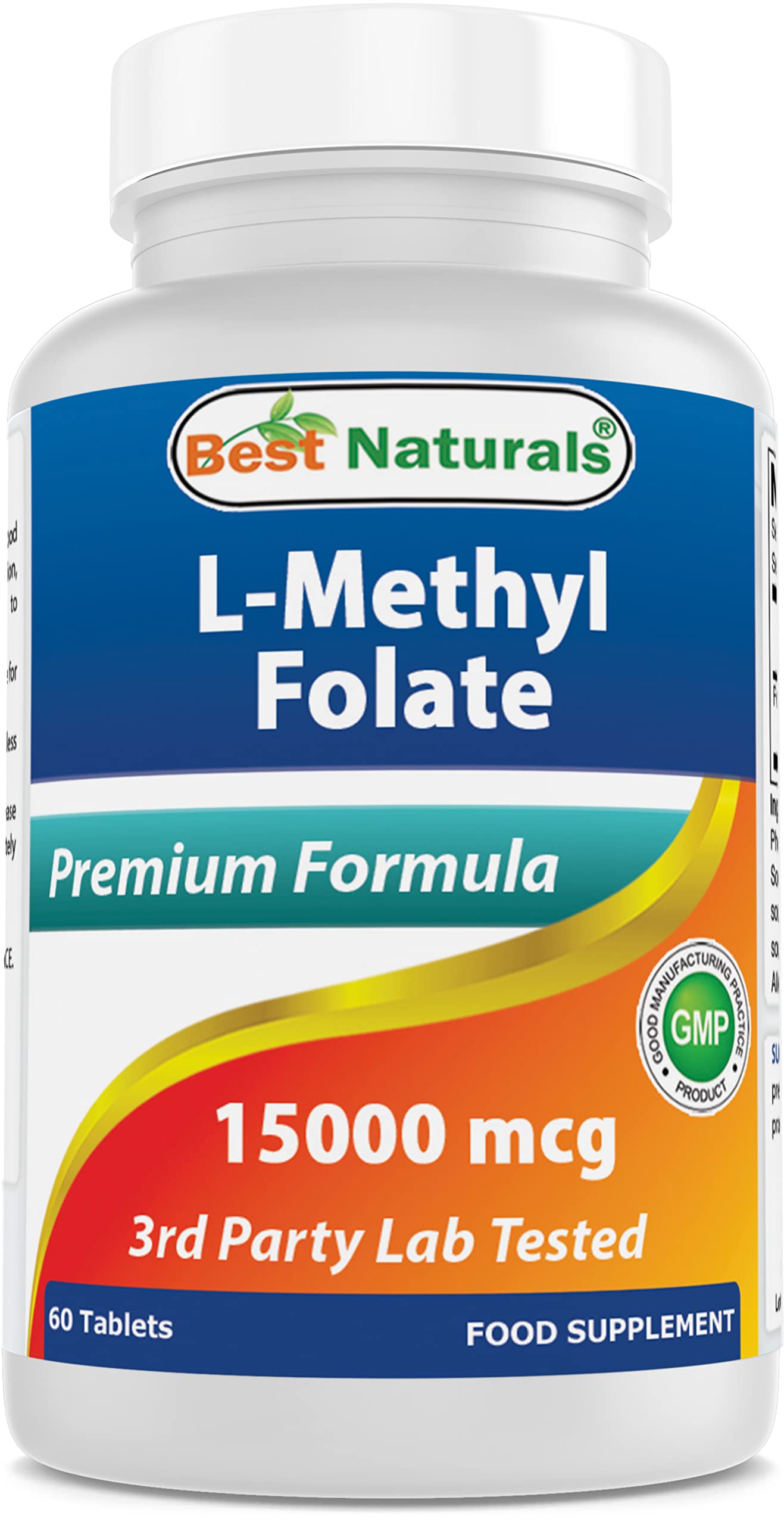 Best Naturals envase frontal que muestra 60 tabletas y claridad de dosificación