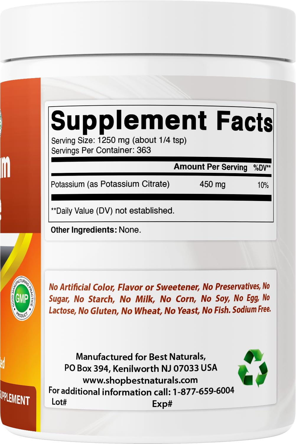 Best Naturals ingredientes y sellos de calidad que indican ausencia de alérgenos y GMO