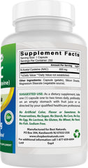 Best Naturals etiqueta nutricional enfocada en dosis y composición clara