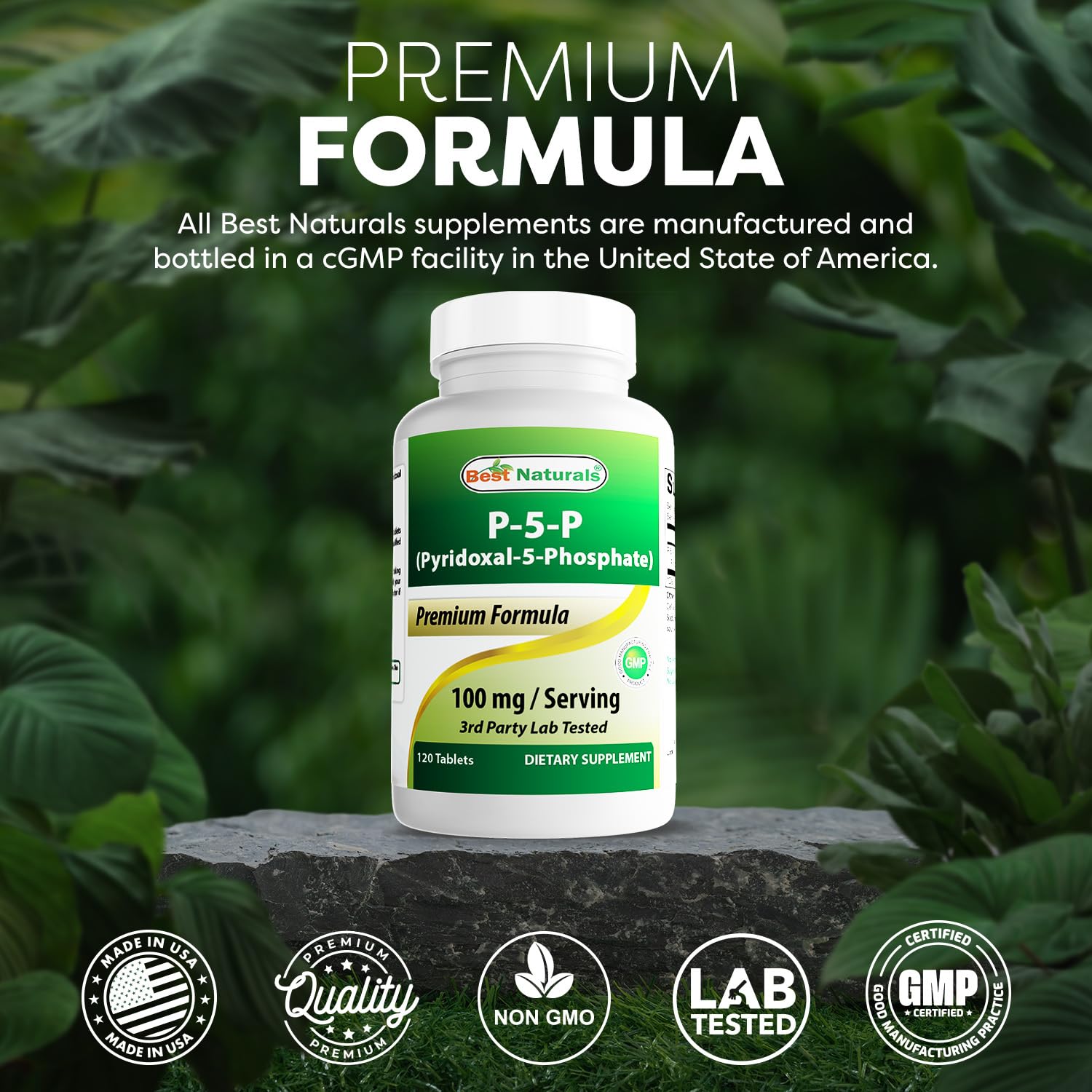 Best Naturals botella abierta con tabletas visibles para ver cantidad en envase