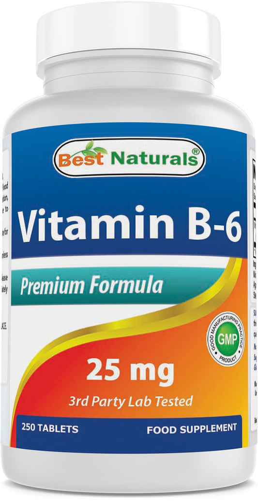Best Naturals envase frontal mostrando 250 tabletas y beneficio de apoyo
