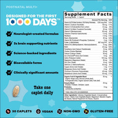 Best Nest Wellness etiqueta con lista de ingredientes destacando metilfolato y DHA para claridad