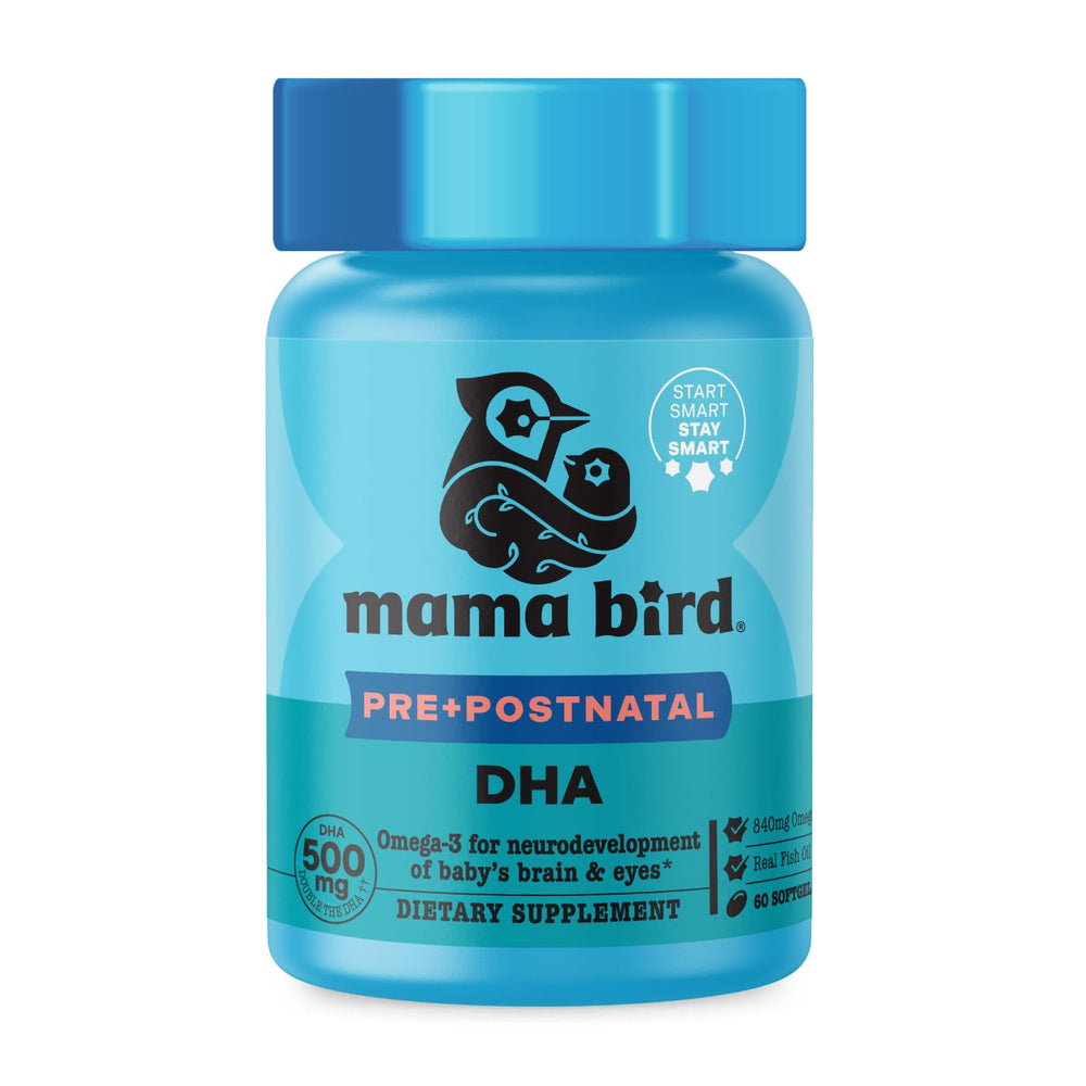 Best Nest Wellness frasco Mama Bird frontal mostrando cápsulas y etiqueta clara