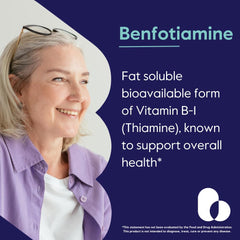 Etiqueta de BESTVITE con información de benfotiamina y certificaciones que calma incertidumbres