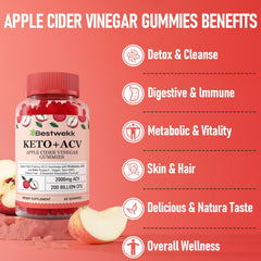 Bestwekk ingredientes clave: ACV, probióticos y cúrcuma orgánica