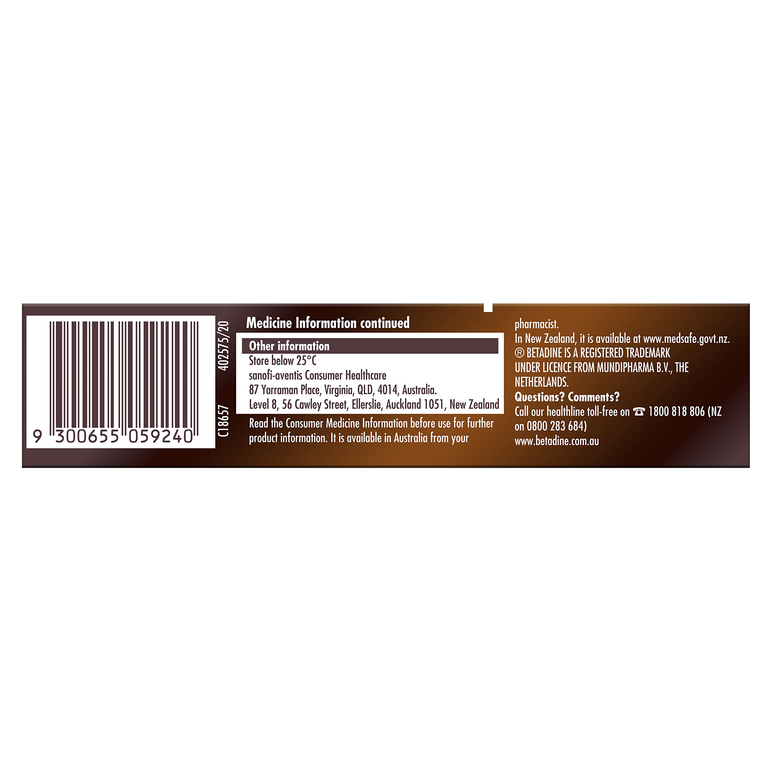 Envase abierto de Betadine pomada 25 g mostrando cantidad y facilidad de dispensado