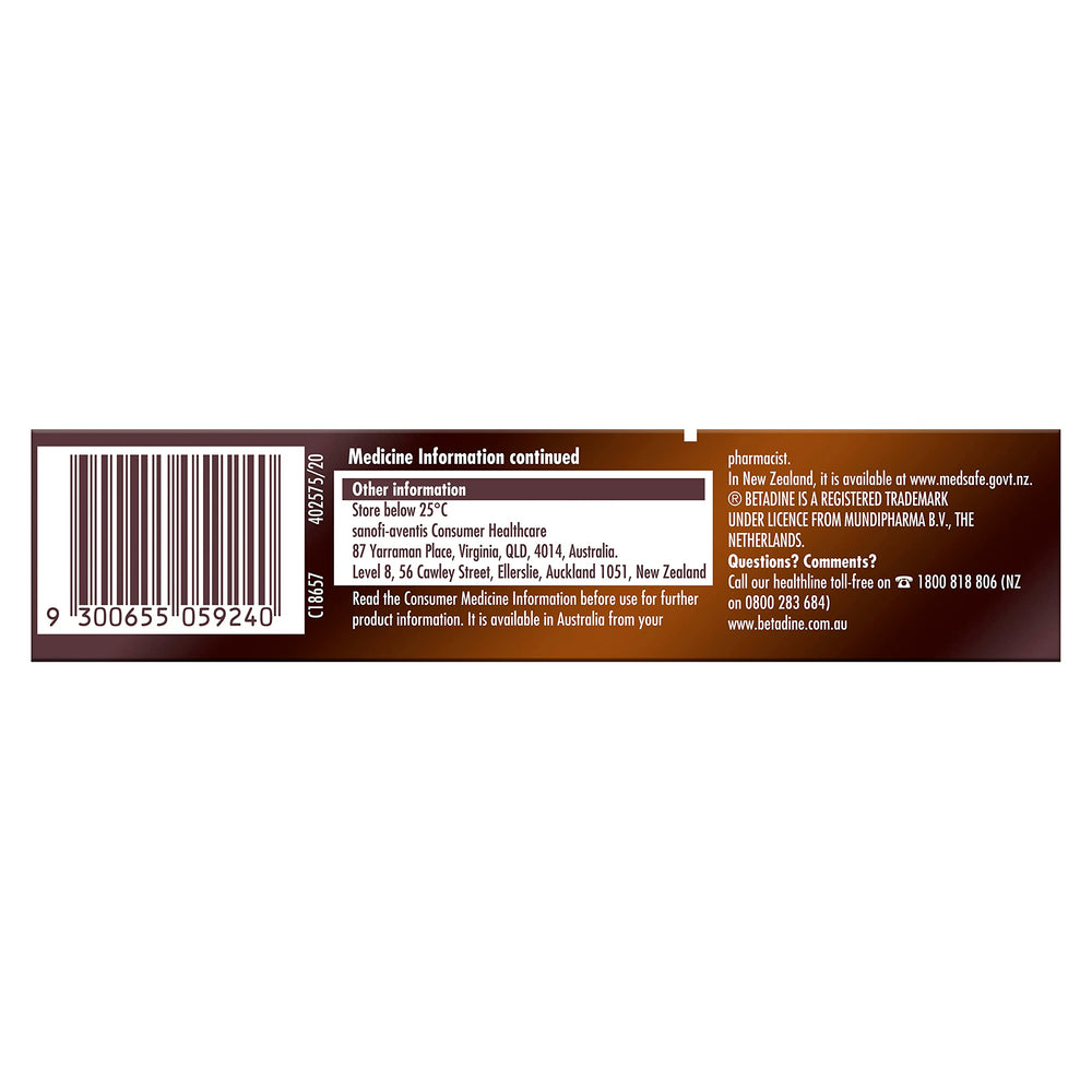 Envase abierto de Betadine pomada 25 g mostrando cantidad y facilidad de dispensado