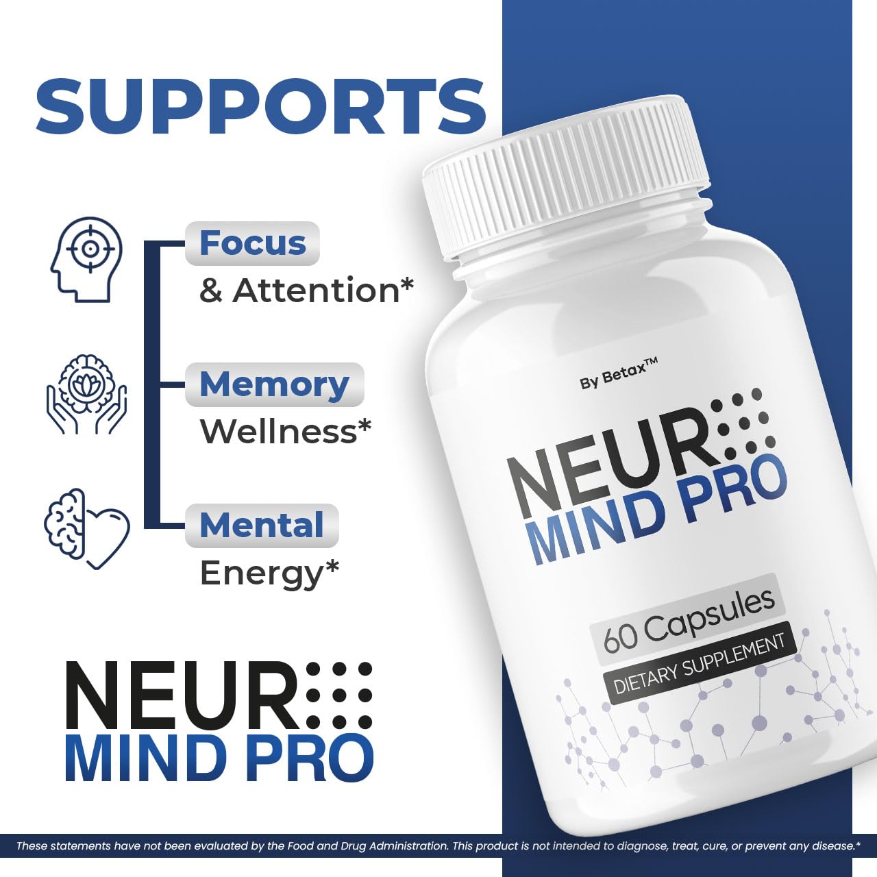 BetaX NeuroMind Pro cápsulas en mano resaltando fácil ingestión