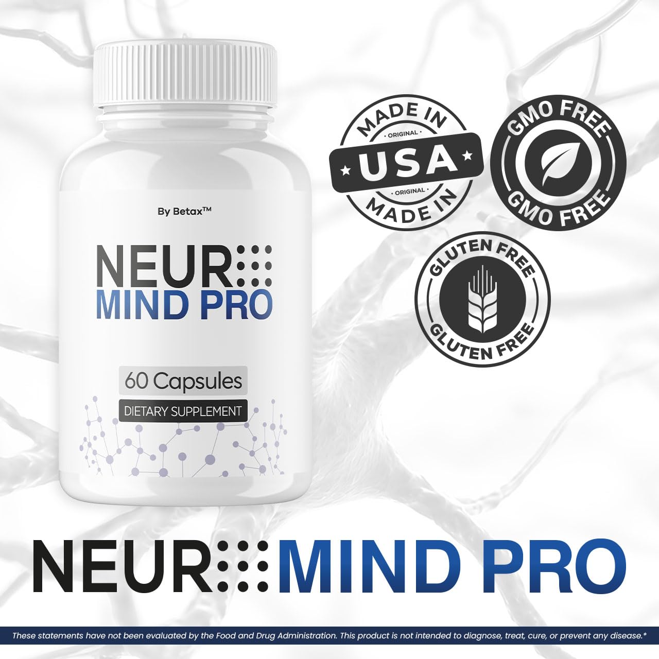 BetaX NeuroMind Pro etiqueta nutricional clara con ingredientes