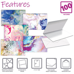 Better Office Products tarjeta abierta con interior en blanco, lista para personalizar mensajes