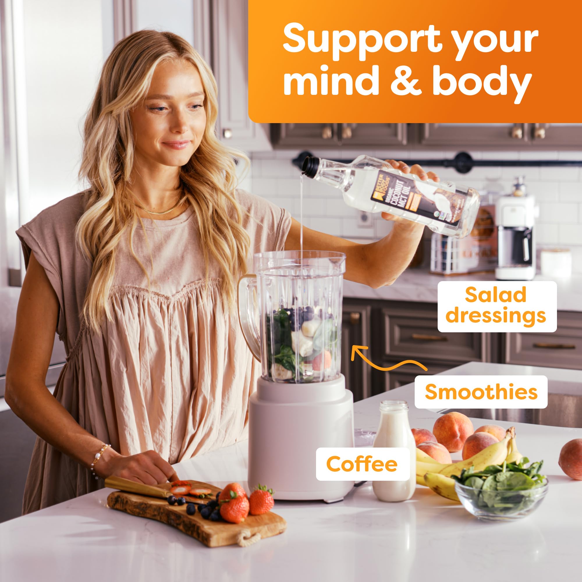 BetterBody Foods aderezo de ensalada emulsionado con MCT para textura ligera y sin olor