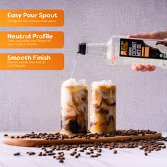 BetterBody Foods frasco junto a objetos para comparar tamaño y controlar la dosificación